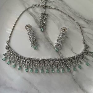 AD Mint Necklace Set